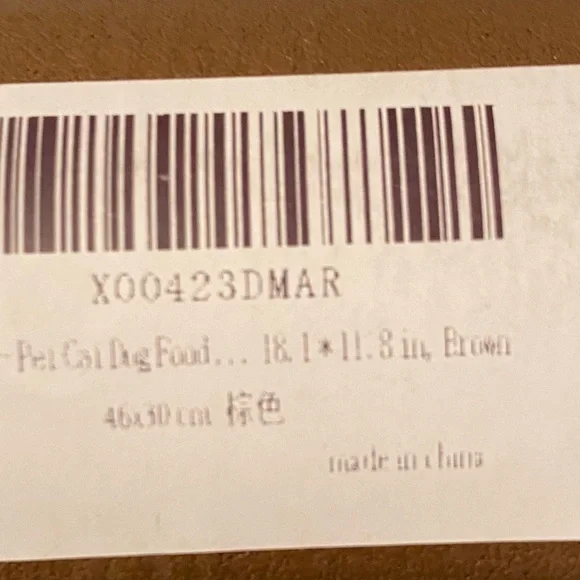 Brown Dog Paw Print Feeder Mat New - Picture 3 of 3